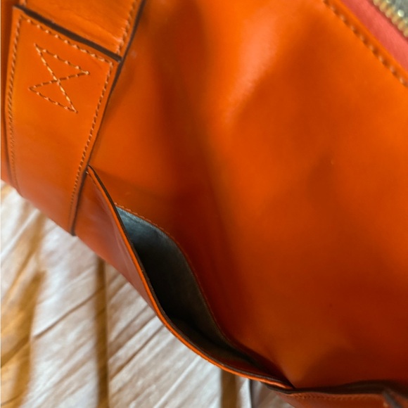 Orange Leather messenger bag by Jack Spade - Picture 4 of 7